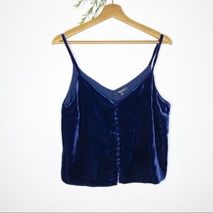 Madewell- Velvet Button Down Cami - Size Small